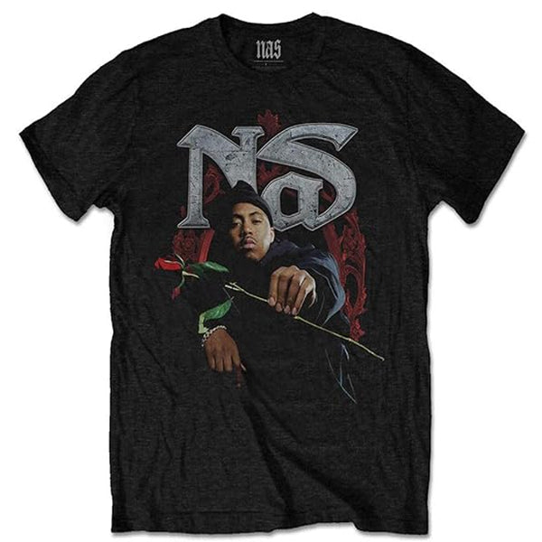 Nas - Tshirt Red Rose - Black. Now available online in UAE
